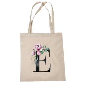 Bolsa tela con inicial