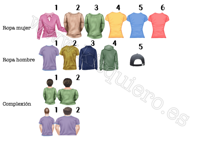 ropa y complexión