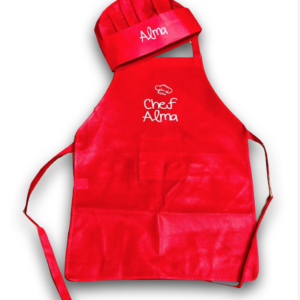 Delantal y gorro de chef infantil