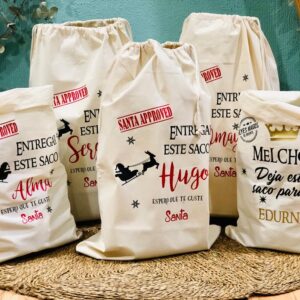 Saco Reyes Magos o Papá Noel  personalizado