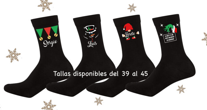 calcetines negros Navidad