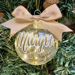 BOLA NAVIDAD PERSONALIZADA CON LUZ